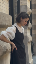 Load image into Gallery viewer, Black Seersucker Dress