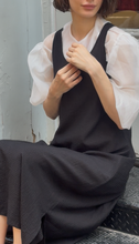 Load image into Gallery viewer, Black Seersucker Dress