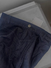 Load image into Gallery viewer, Navy Wash Denim Midi Skirt