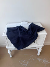 Load image into Gallery viewer, Navy Wash Denim Midi Skirt