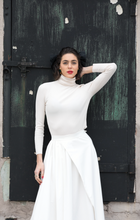 Load image into Gallery viewer, MLorincz Harloe Pleated Midi Skirt |White