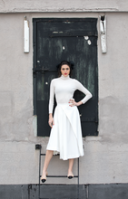 Load image into Gallery viewer, MLorincz Harloe Pleated Midi Skirt |White