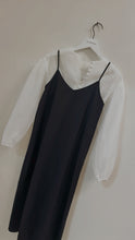 Load image into Gallery viewer, MLorincz Midnight Navy Wool Slipdress