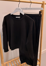 Load image into Gallery viewer, Black Relaxed Fit Sweatshirt ML Studio
