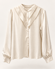 Load image into Gallery viewer, Cream Victorian Silky Blouse
