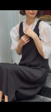 Load image into Gallery viewer, Black Seersucker Dress
