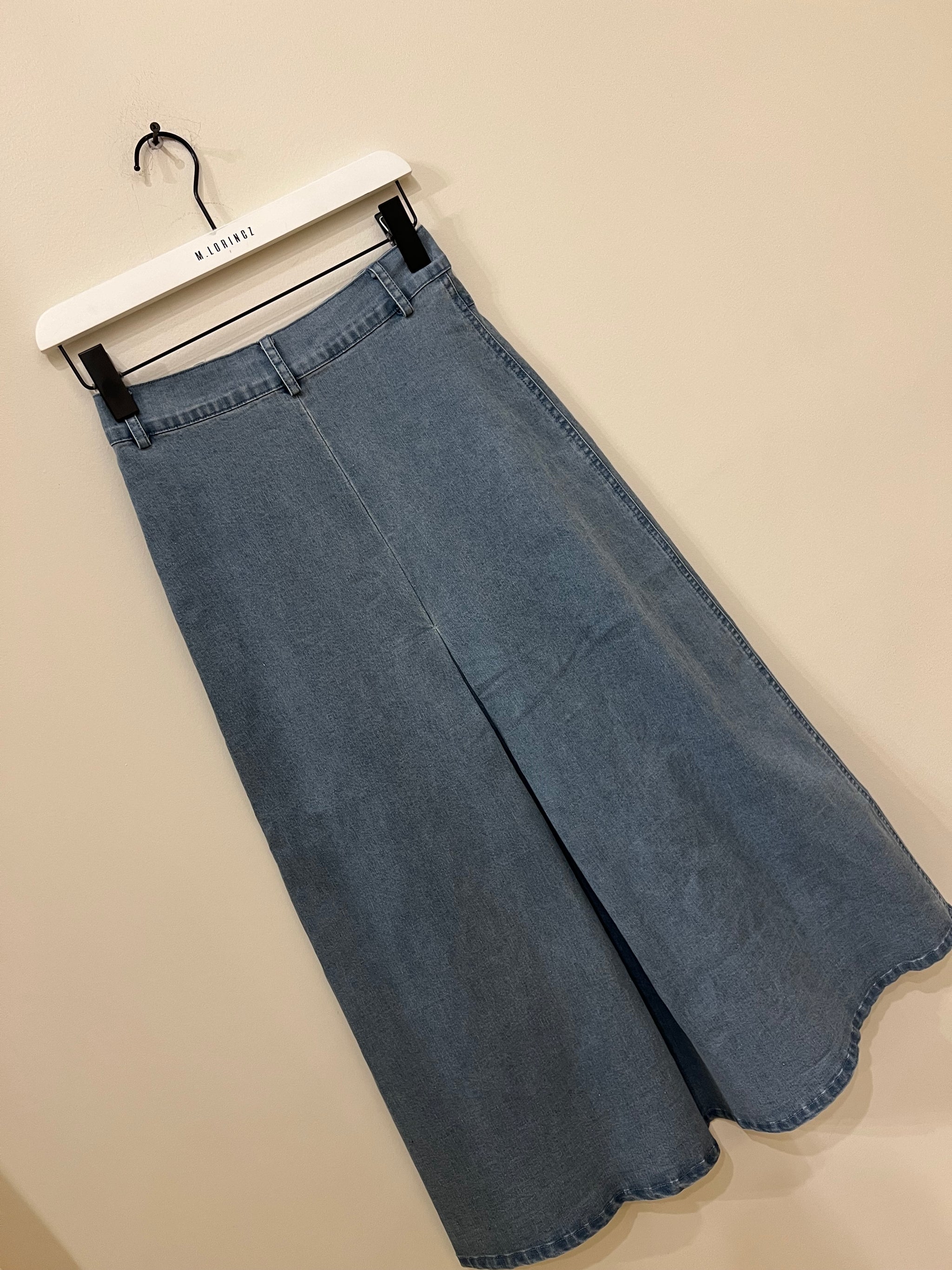 Blue Wash Denim Midi Skirt – M. Lorincz