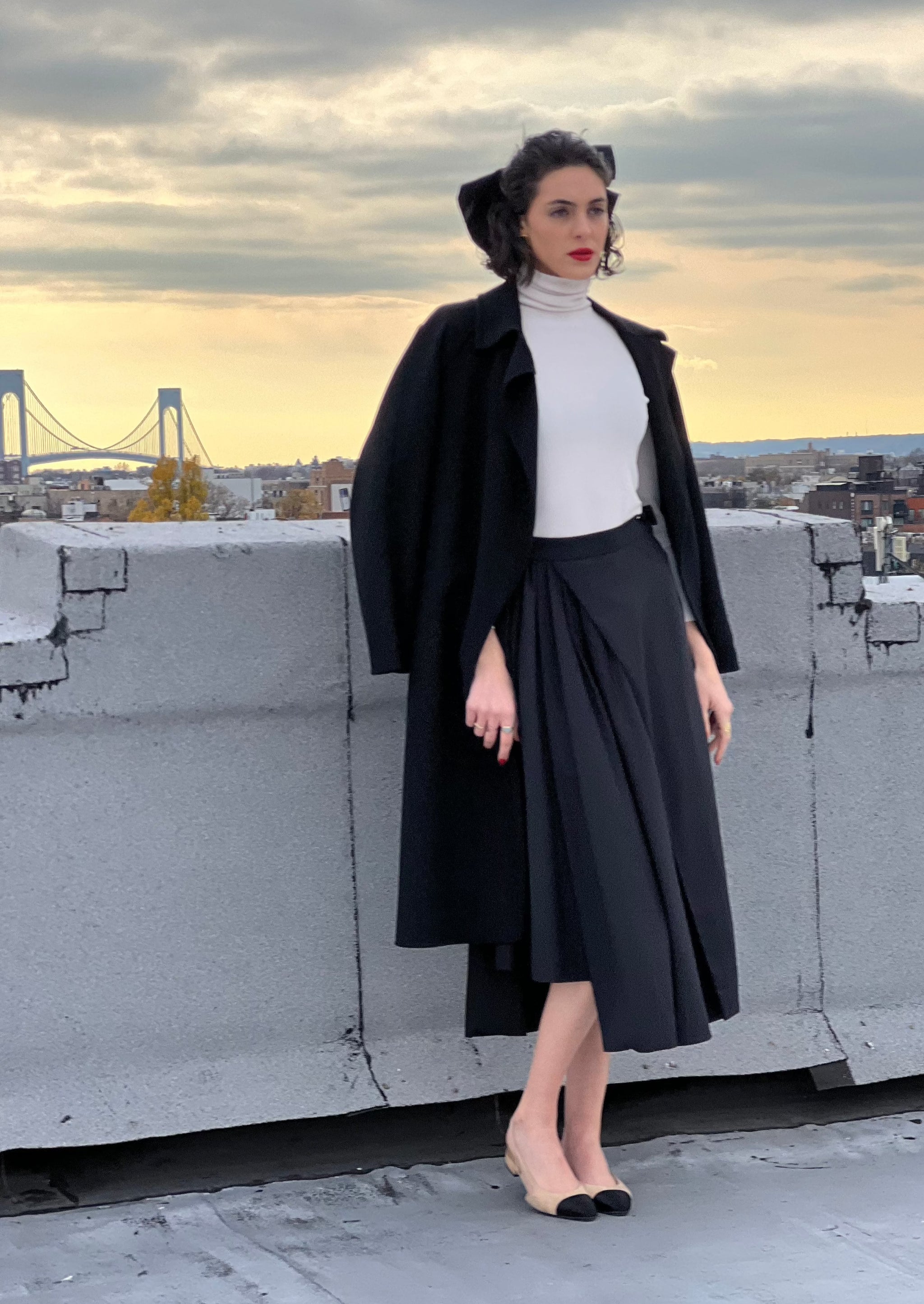【I AM MARI】Eslo midi skirt ALL ROW